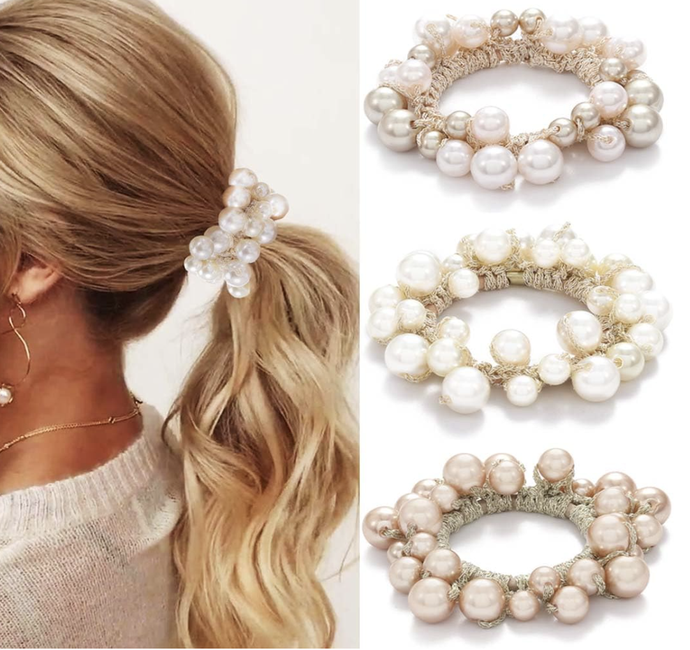 Pearl Hair Scrunchies